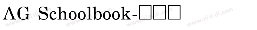 AG Schoolbook字体转换 AG Schoolbook字体转换